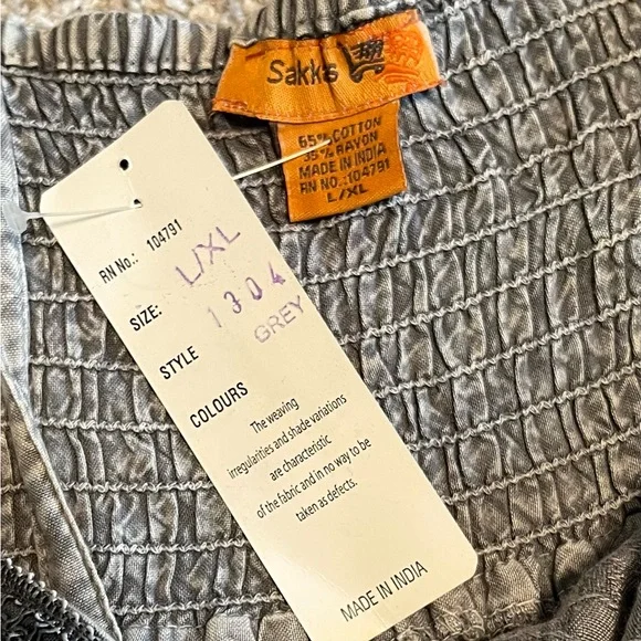 Elegant 🌞 SAKKS gray Lace-Trimmed sundress - Picture 7 of 12